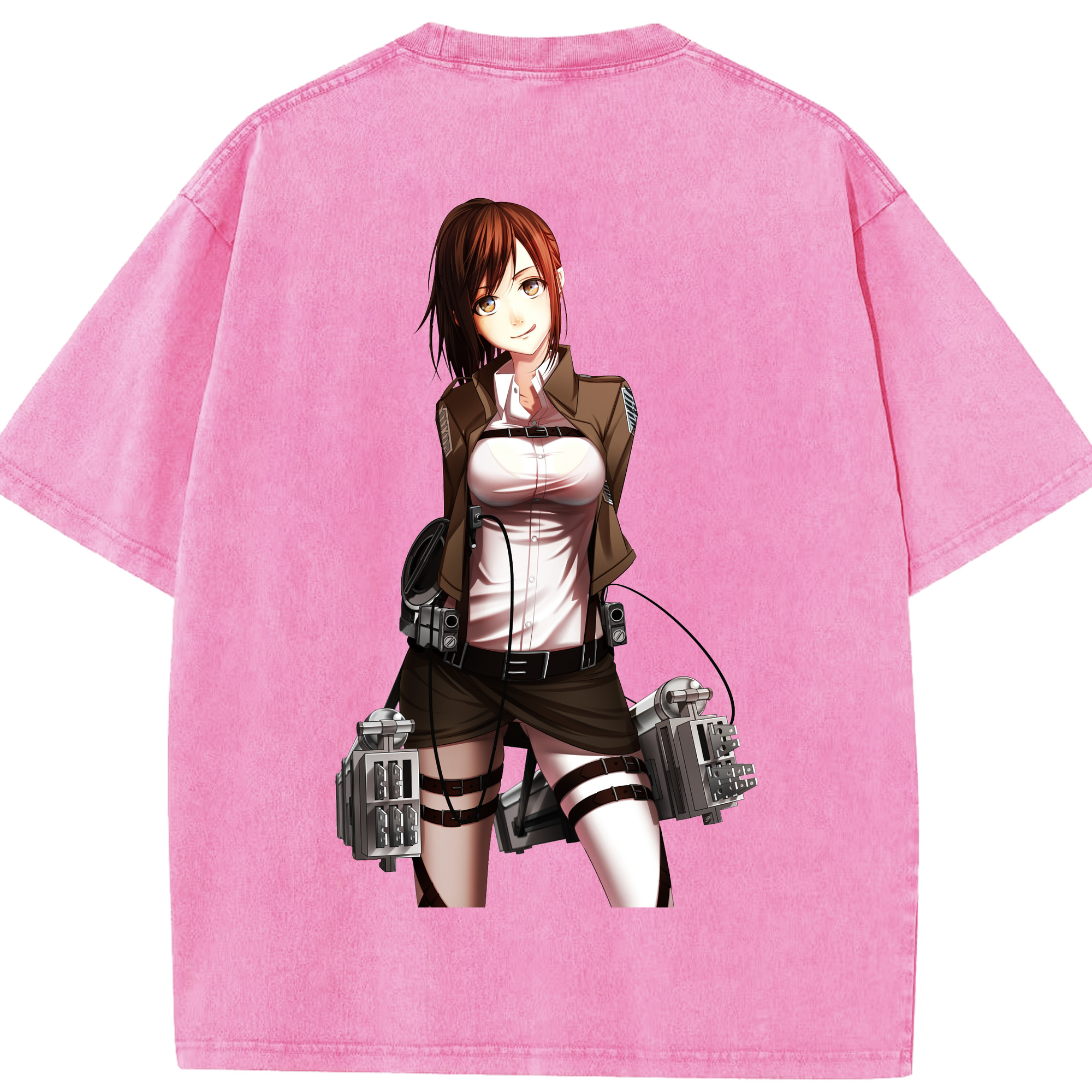 （画像用） 進撃の巨人 サシャ·ブラウス Attack on Titan Sasha Blaus 綿100% ヴィンテージ風 半袖Tシャツ（背面プリント）